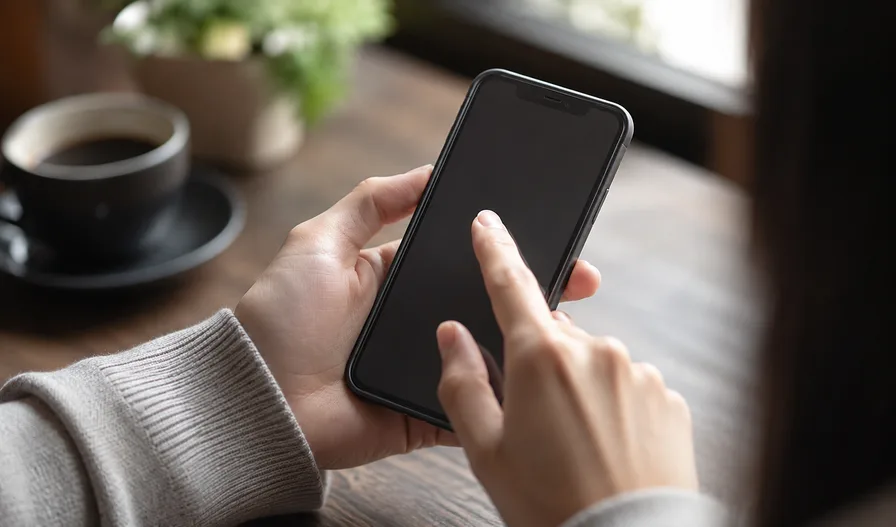 スマートフォンでお部屋を探しているようす